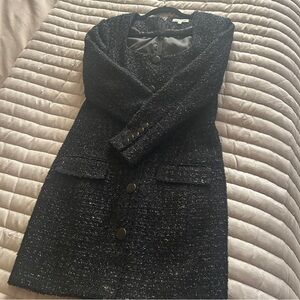 Veronica Beard Black Tweed RIno Mini Dress